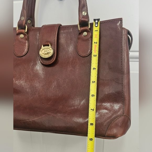 Brown, Leather, Handbag, Vintage, Designer, Travel, Vacation, Luxury, Purse - Picture 4 of 13